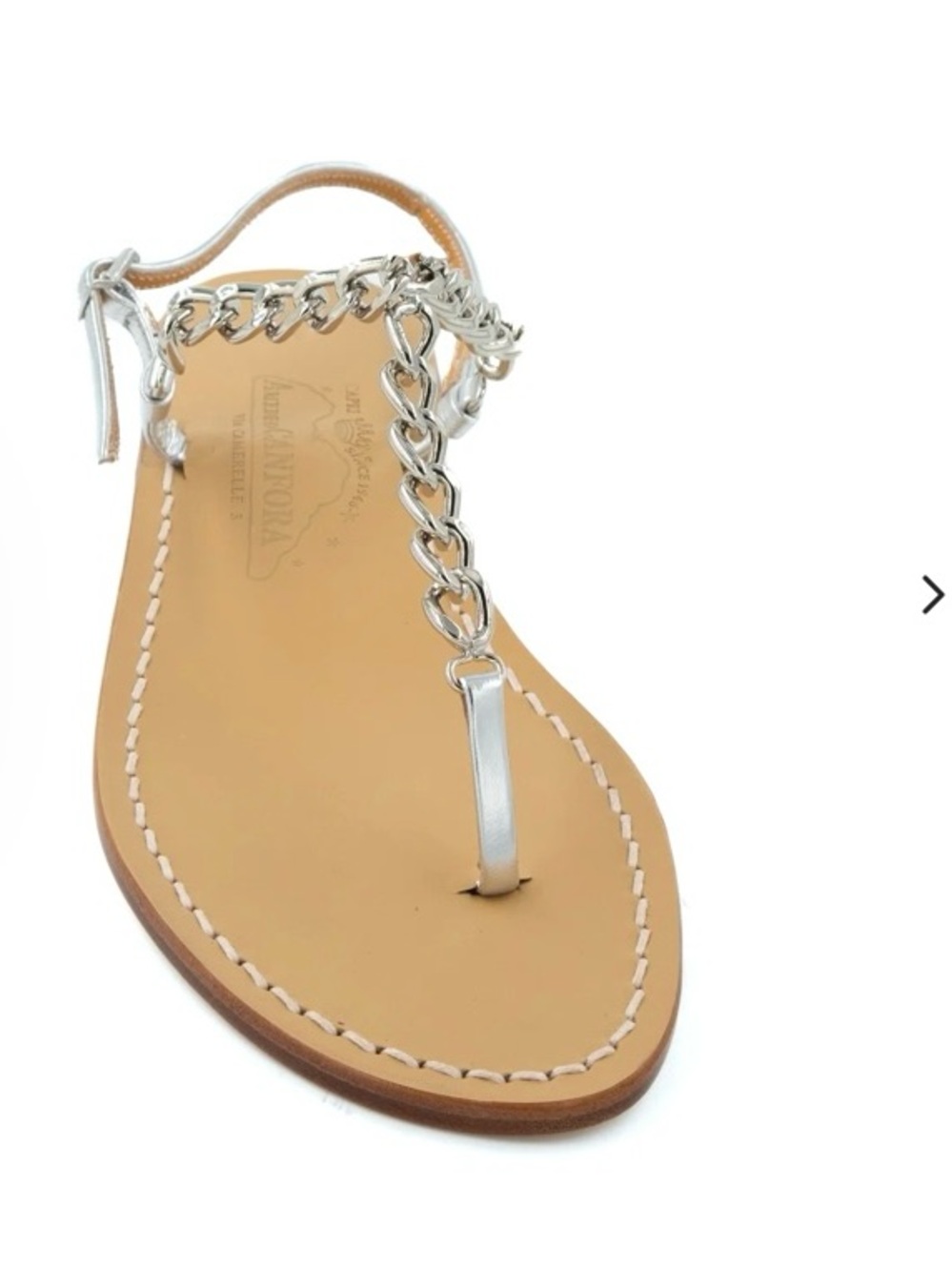 Canfora ISABELLE
Genuine leather thong sandal with retro style chains